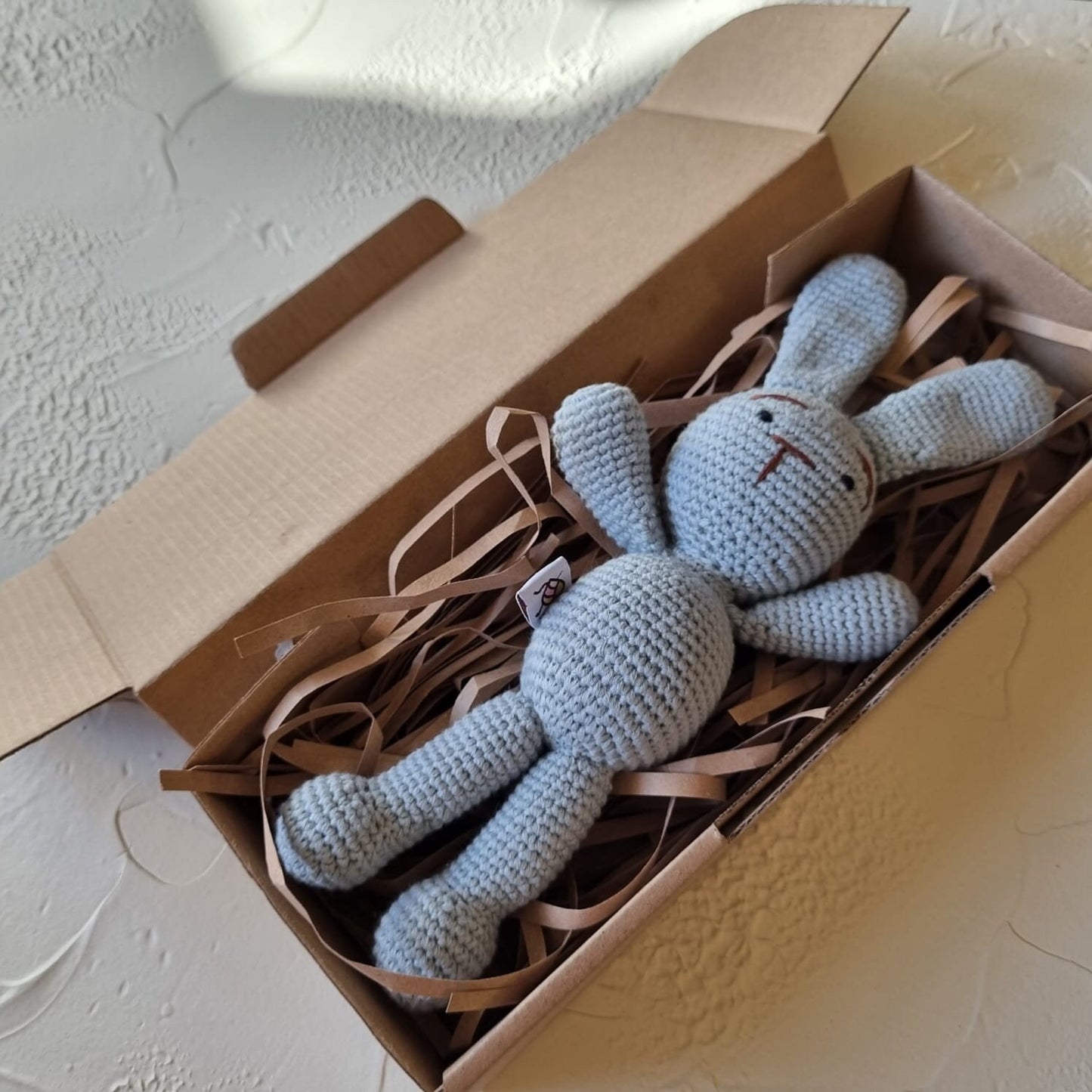 Handmade Crochet Bunny Amigurumi - Baby Comforter Gift