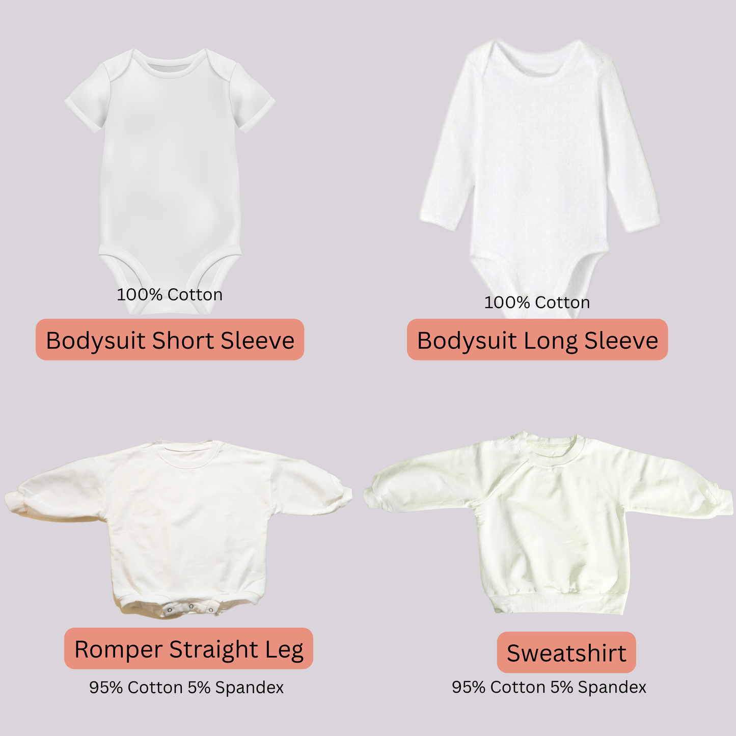 Personalised Baby Outfit – Bodysuit, Romper and Jumper with Black Outline