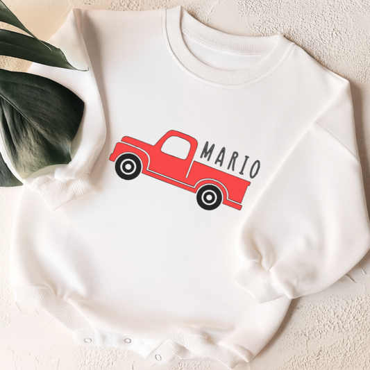 Personalised Baby Outfit – Bodysuit, Romper and Jumper Car Series