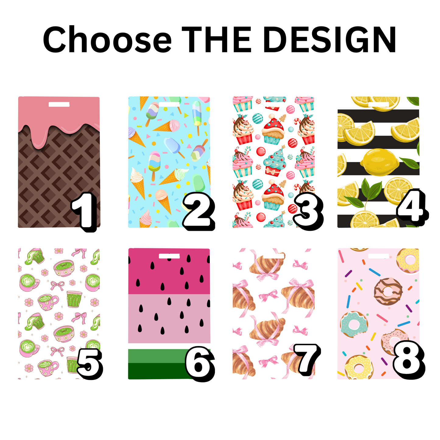 Personalised Luggage Bag Tags - Sweets Theme