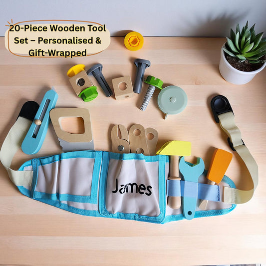 Tool Belt Set Personalisation Gift for toddlers and kids