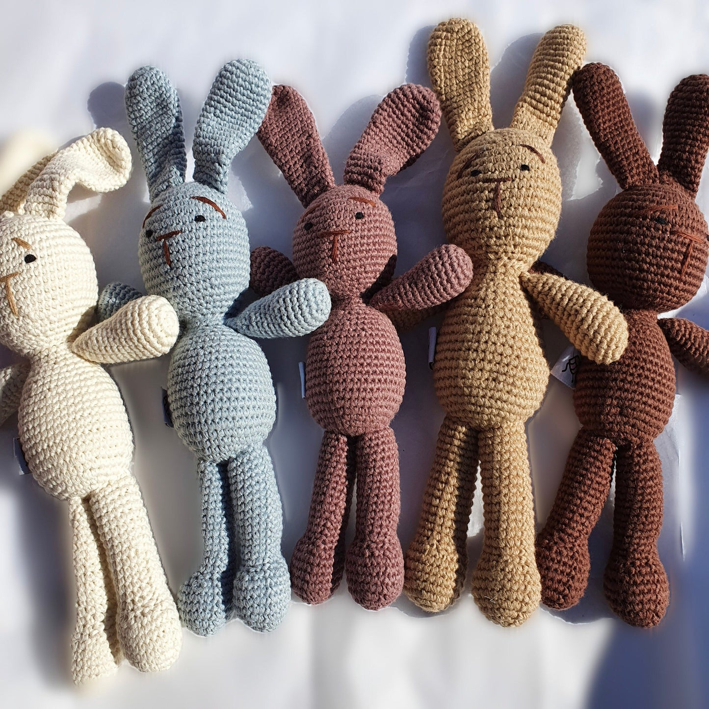 Crochet amigurumi bunny perfect size for baby hands