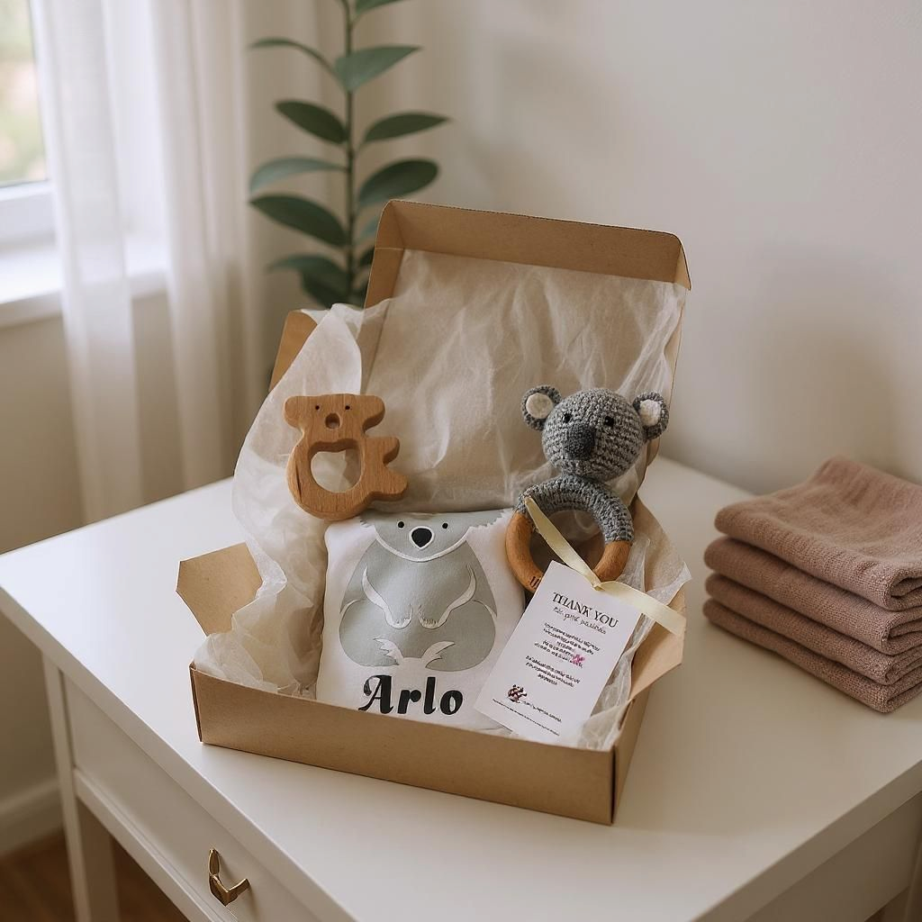 Personalise Gift Set Baby Bodysuit - Koala Series