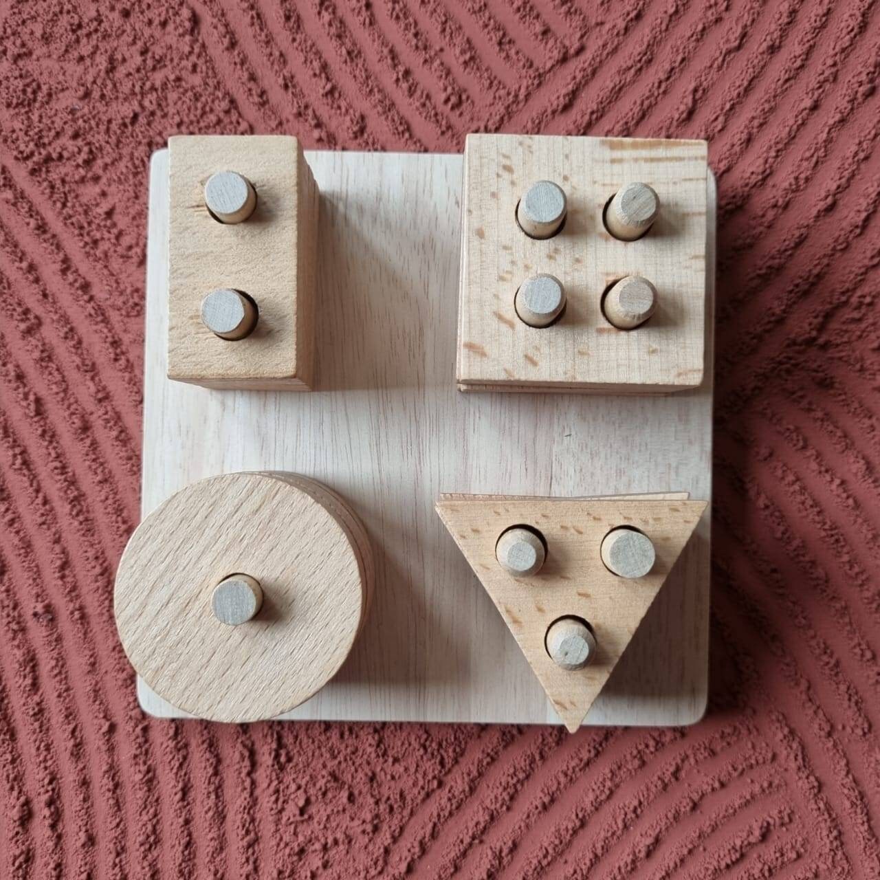 Wooden Shape Sorter Toy - Montessori Educational Toy Age 3+