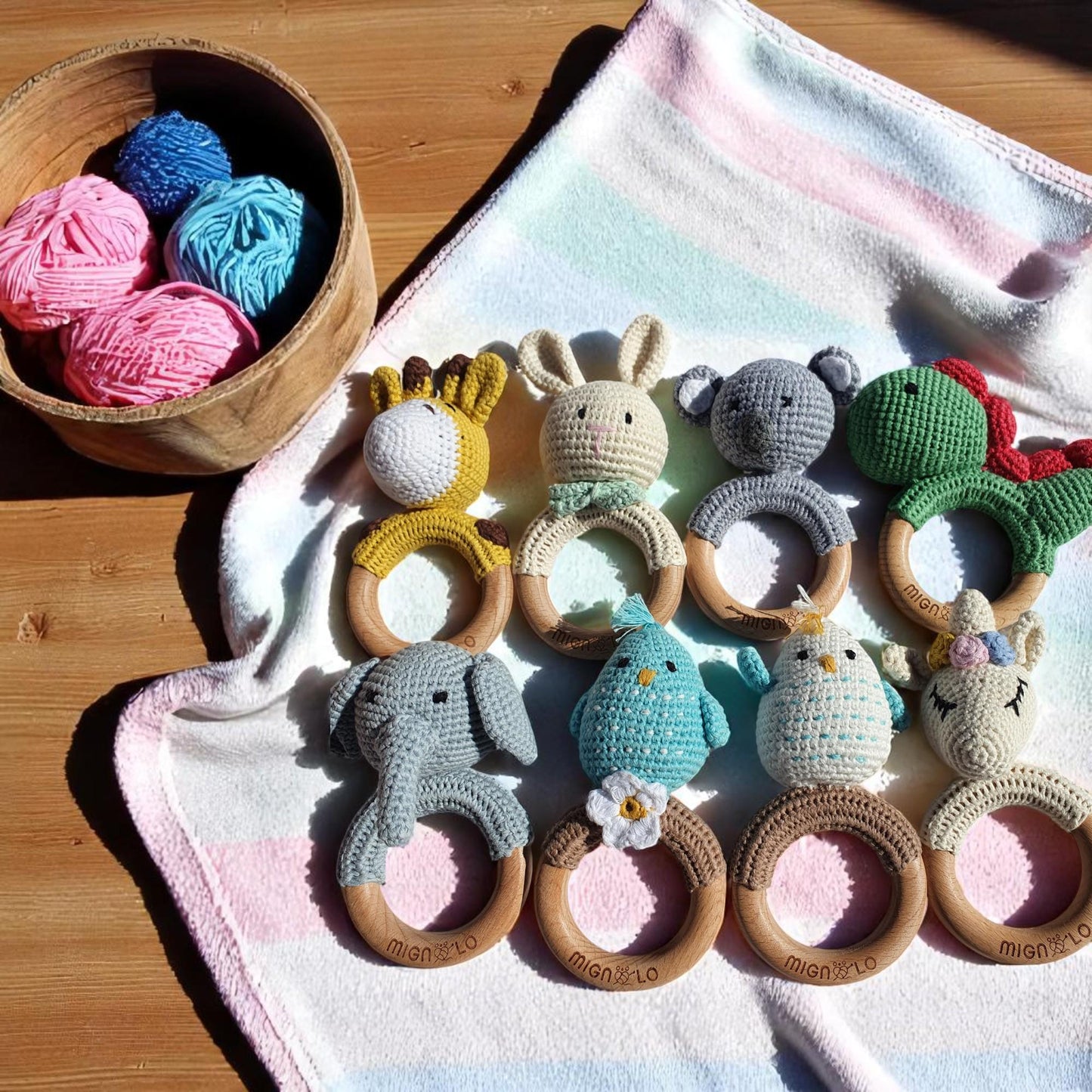 Handmade Crochet Rattle - Unicorn Series Baby Gift Showers Idea