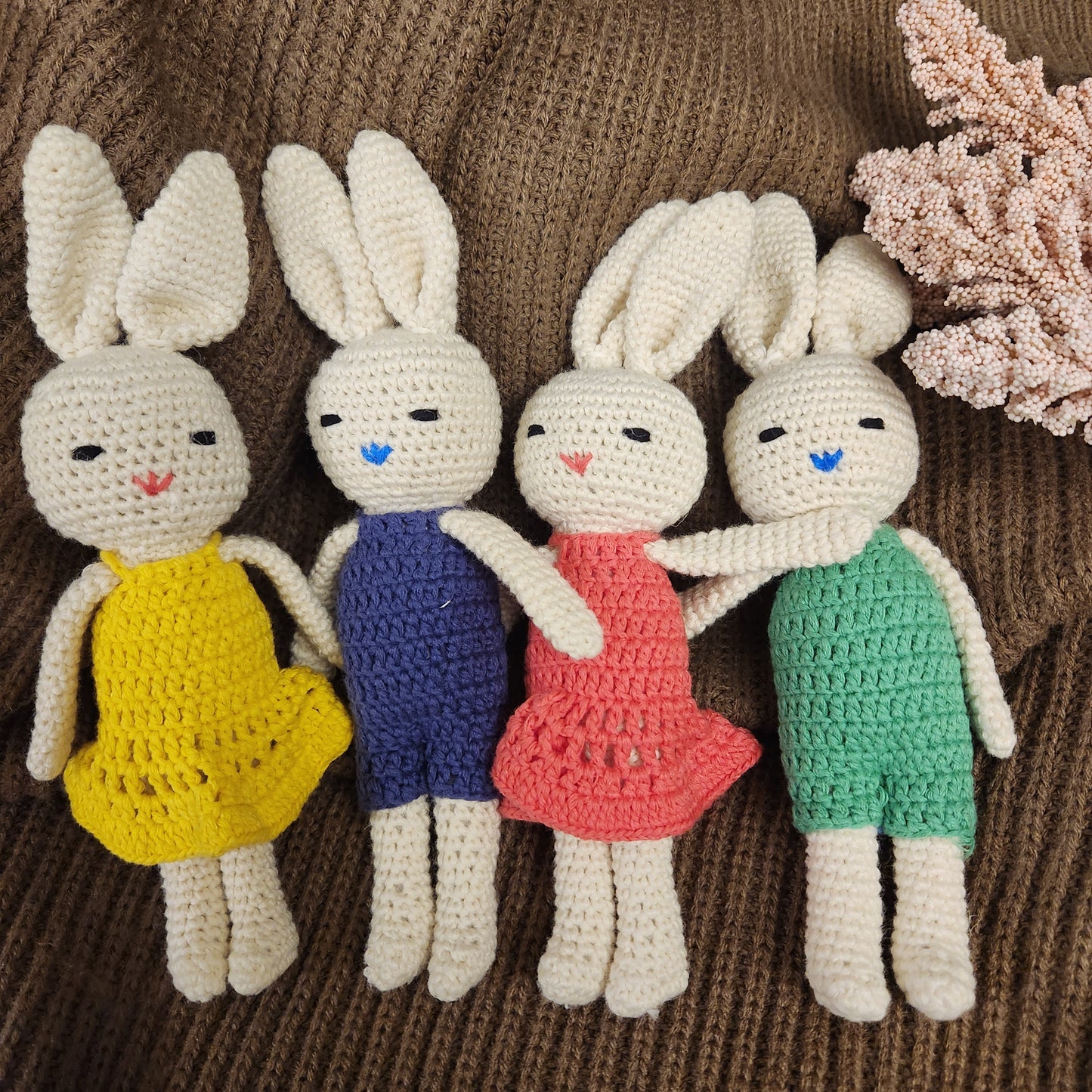 Handmade Crochet Bunny Amigurumi - Baby Gift Set