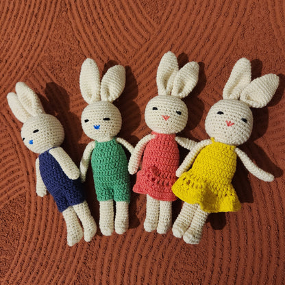 Handmade Crochet Bunny Amigurumi - Baby Gift Set