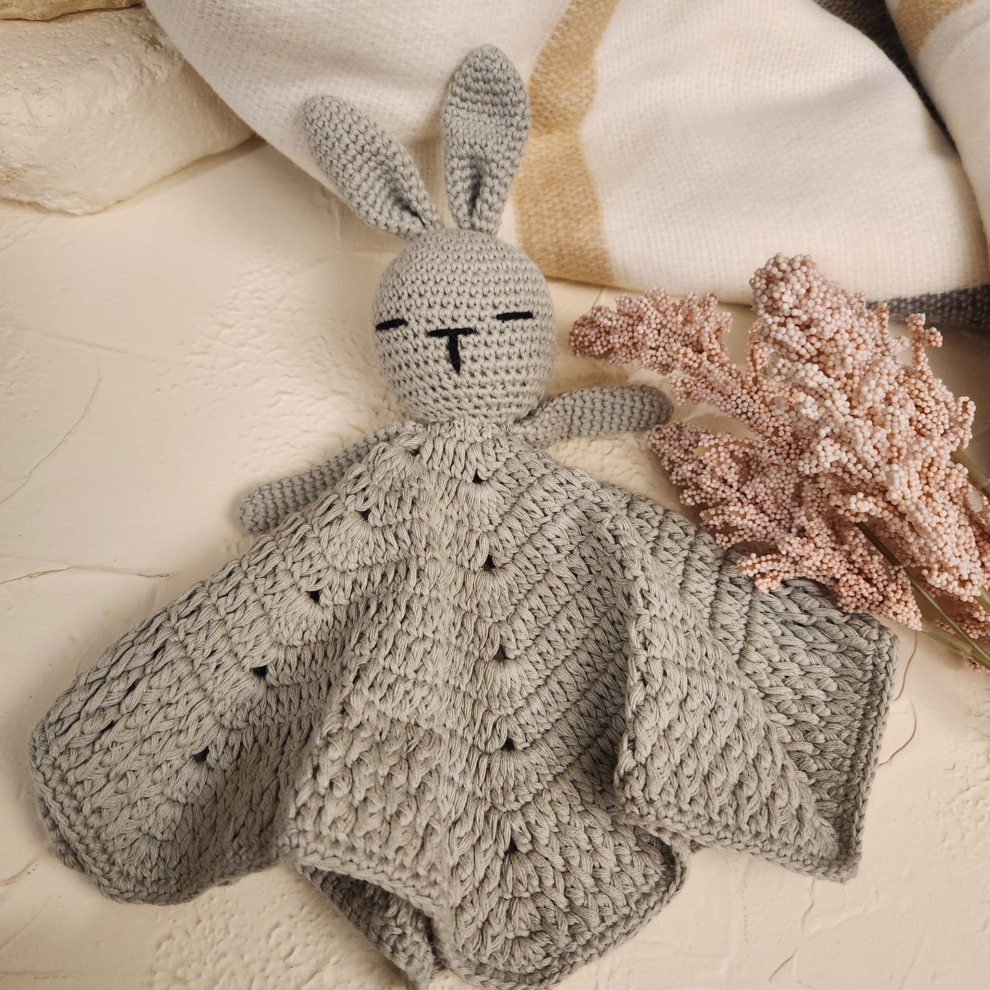 Handmade Crochet Baby Bunny Amigurumi - Limited Edition Gift Perfect for Baby Comforter Toy and Baby Shower Gift