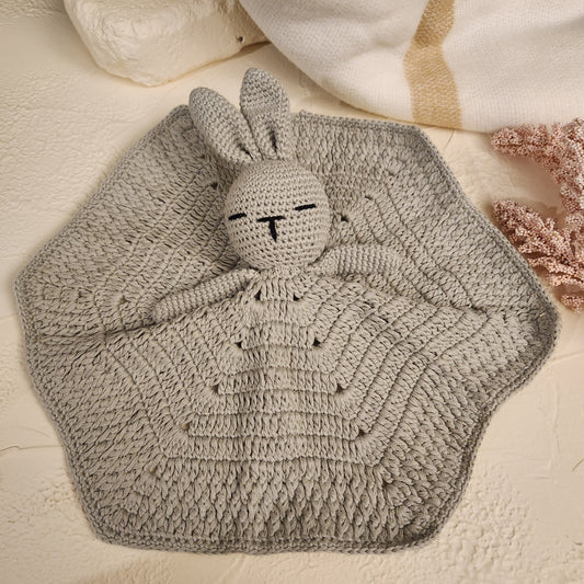 Handmade Crochet Baby Bunny Amigurumi - Limited Edition Gift Perfect for Baby Comforter Toy and Baby Shower Gift