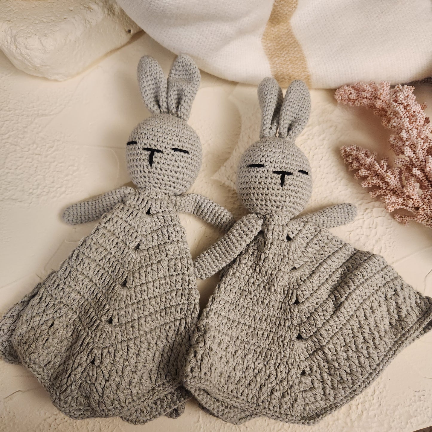 Handmade Crochet Baby Bunny Amigurumi - Limited Edition Gift Perfect for Baby Comforter Toy and Baby Shower Gift
