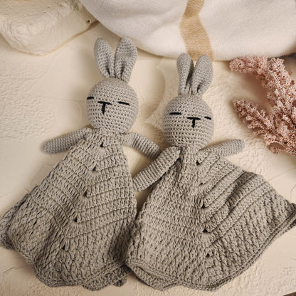 Handmade Crochet Baby Bunny Amigurumi - Limited Edition Gift Perfect for Baby Comforter Toy and Baby Shower Gift