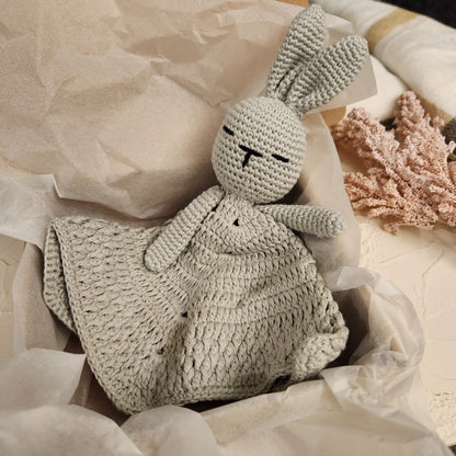 Handmade Crochet Baby Bunny Amigurumi - Limited Edition Gift Perfect for Baby Comforter Toy and Baby Shower Gift