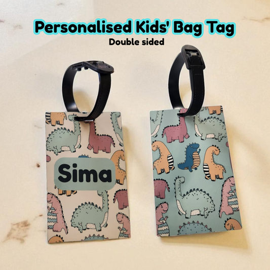 Personalised Luggage Tags – Custom Name & Message or Contact Number Travel Bag Tags