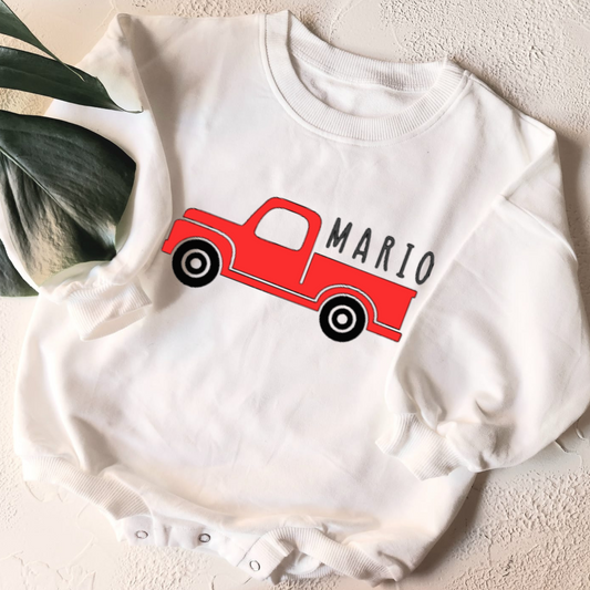 Personalised Baby Outfit – Bodysuit, Romper and Jumper Car Series