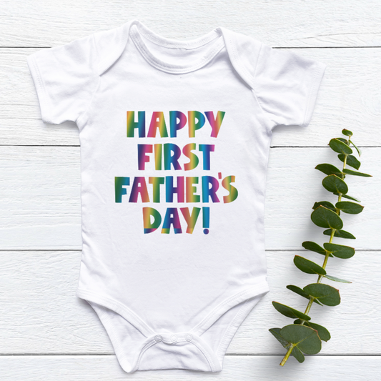 Happy First Father's Day Onesie | Father's Day Bodysuit