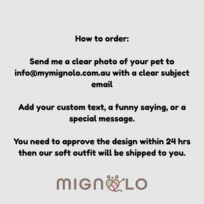Pet Photo with Santa Hat for Christmas - Personalised Name/Text Baby Outfit