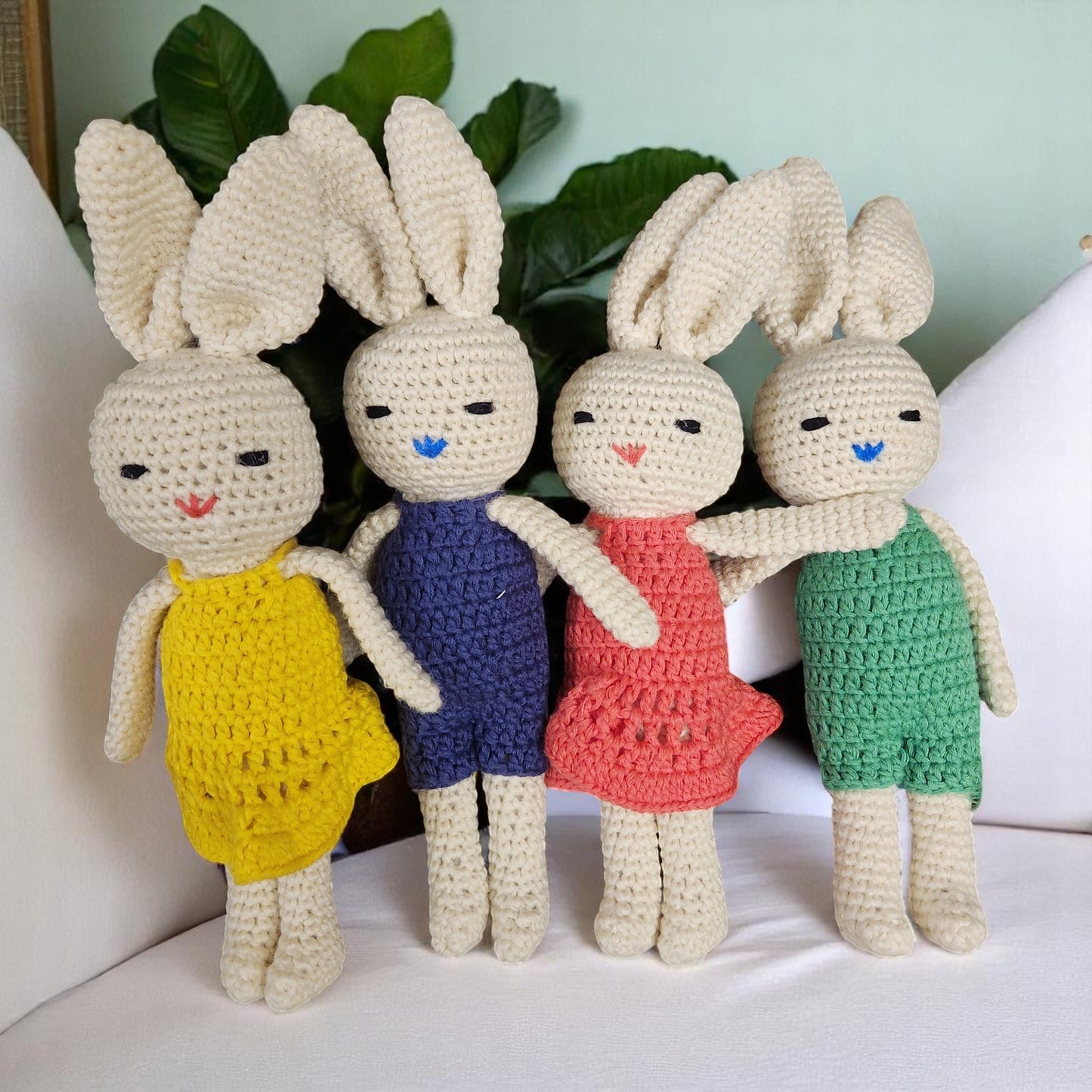 Handmade Crochet Bunny Amigurumi - Baby Gift Set