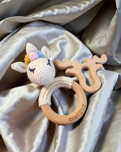 Handmade Crochet Rattle - Unicorn Series Baby Gift Showers Idea