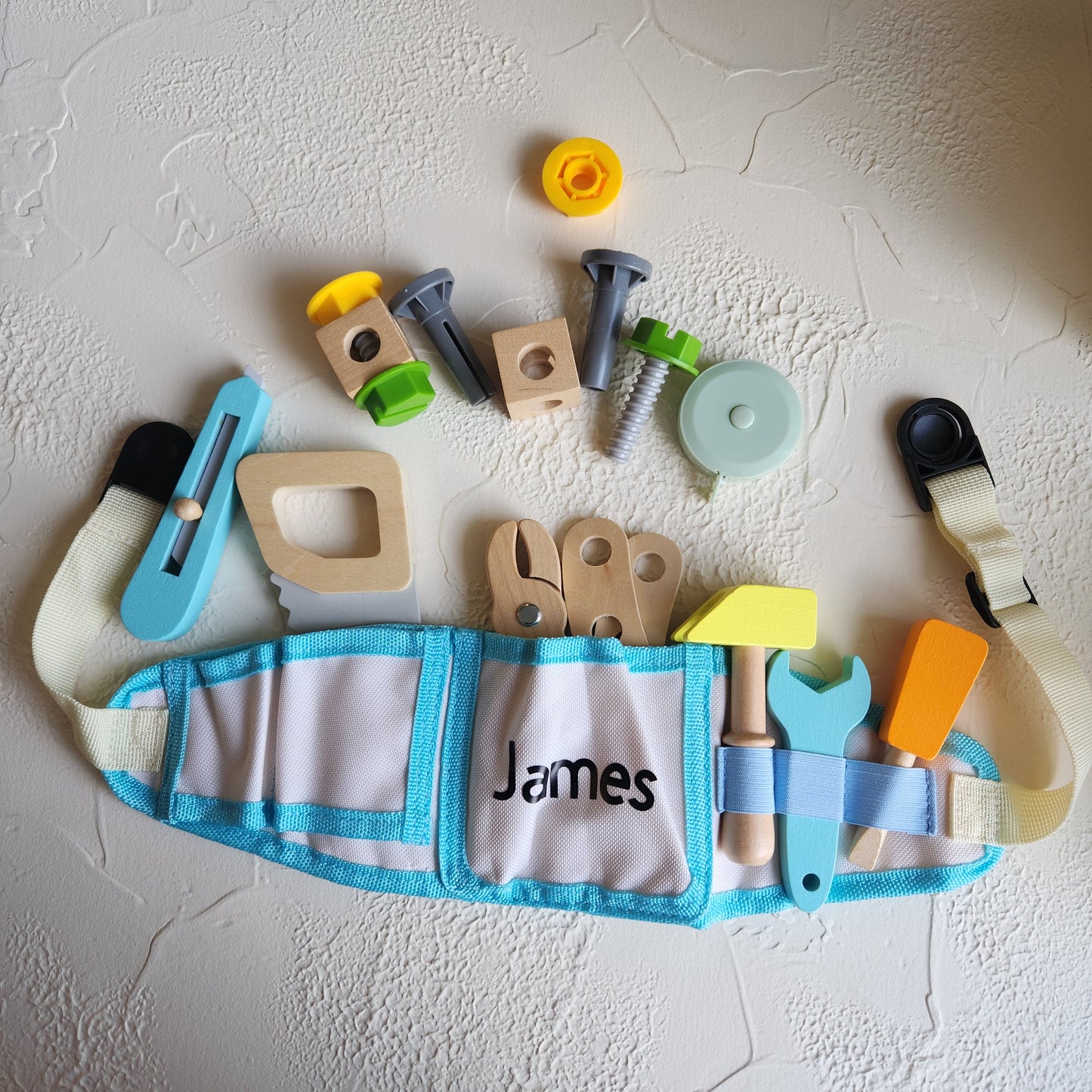 Wooden Tool Belt Set - Personalisation Gift Idea for Kids 3+