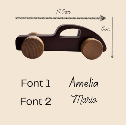 Personalised Wooden Car Toys — Set of 2 and Free Gift Card